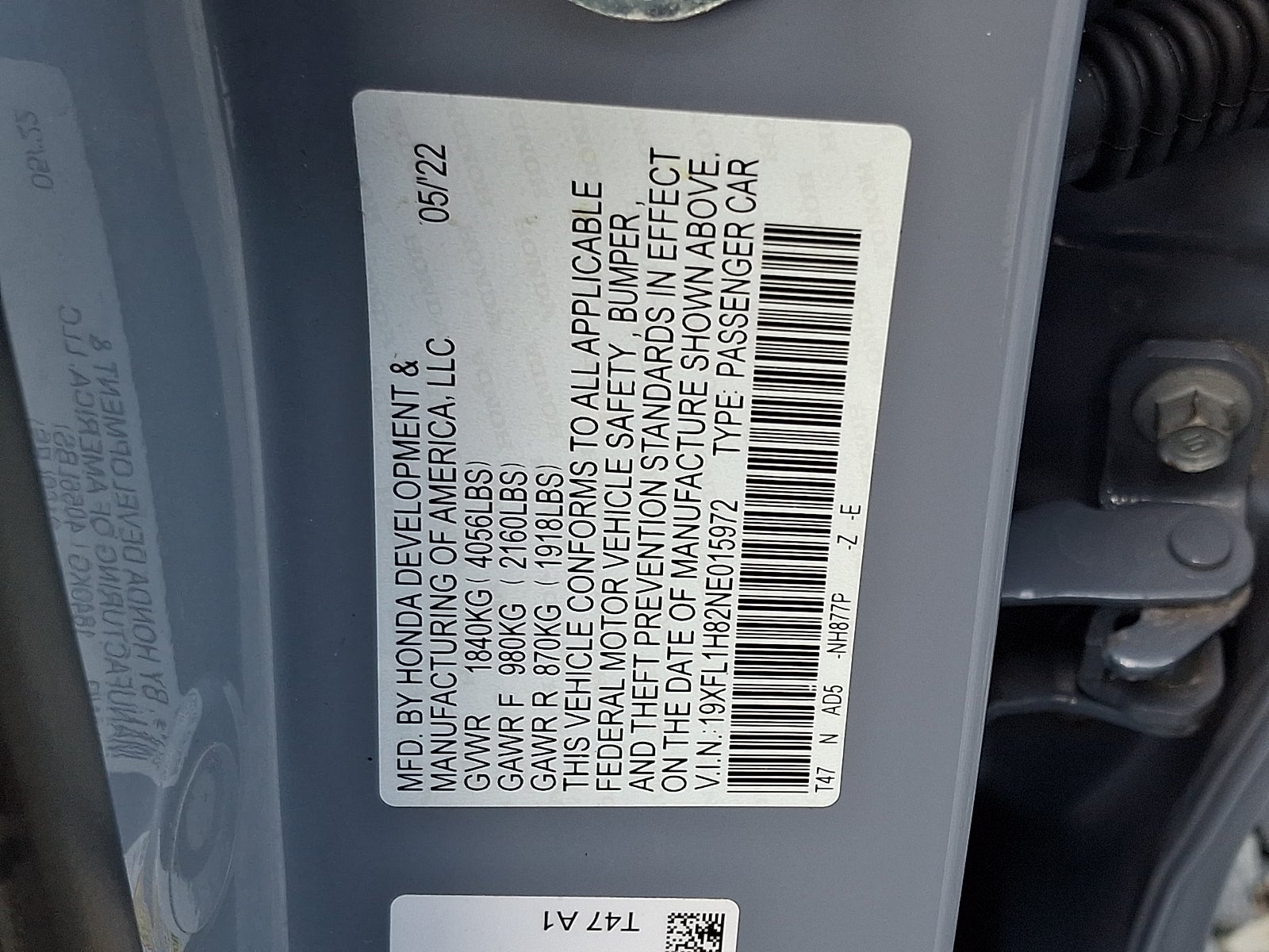 2022 Honda Civic Hatchback Sport Touring