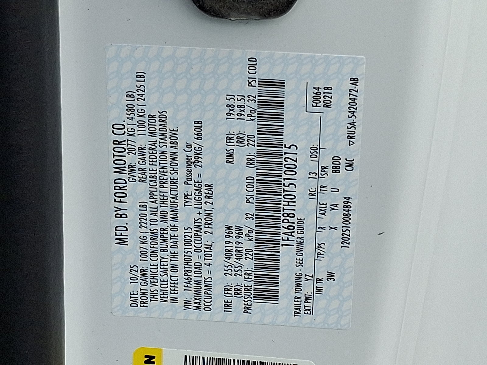 2026 Ford Mustang EcoBoost Premium Fastback