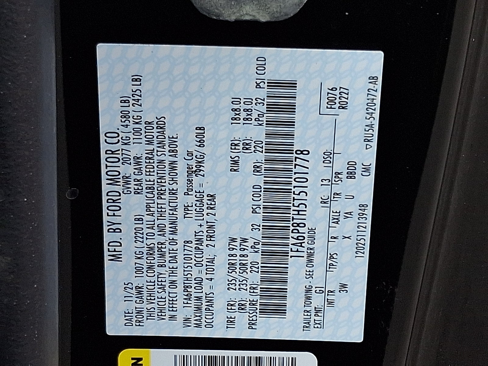 2026 Ford Mustang EcoBoost Premium Fastback