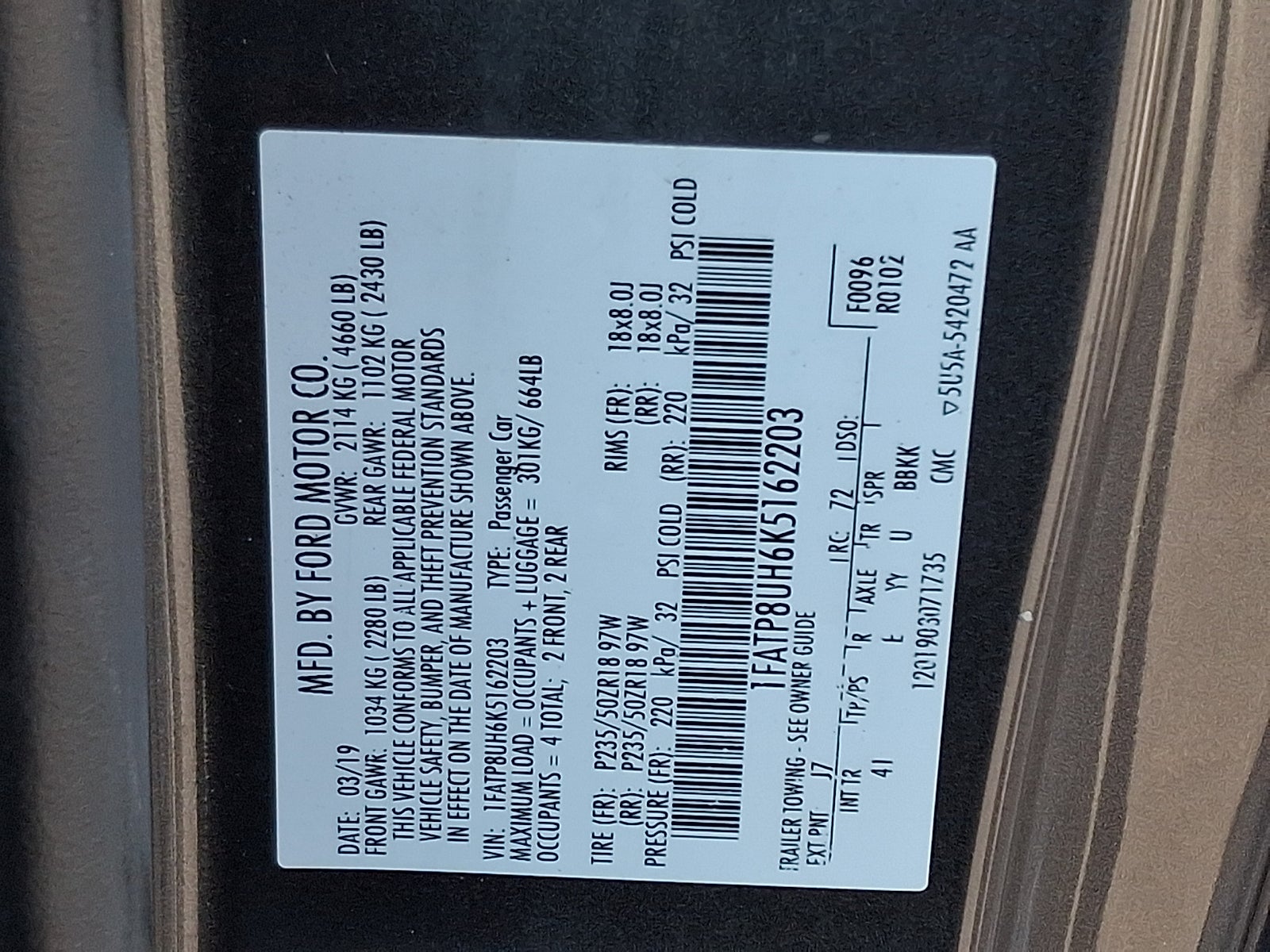 2019 Ford Mustang EcoBoost Premium
