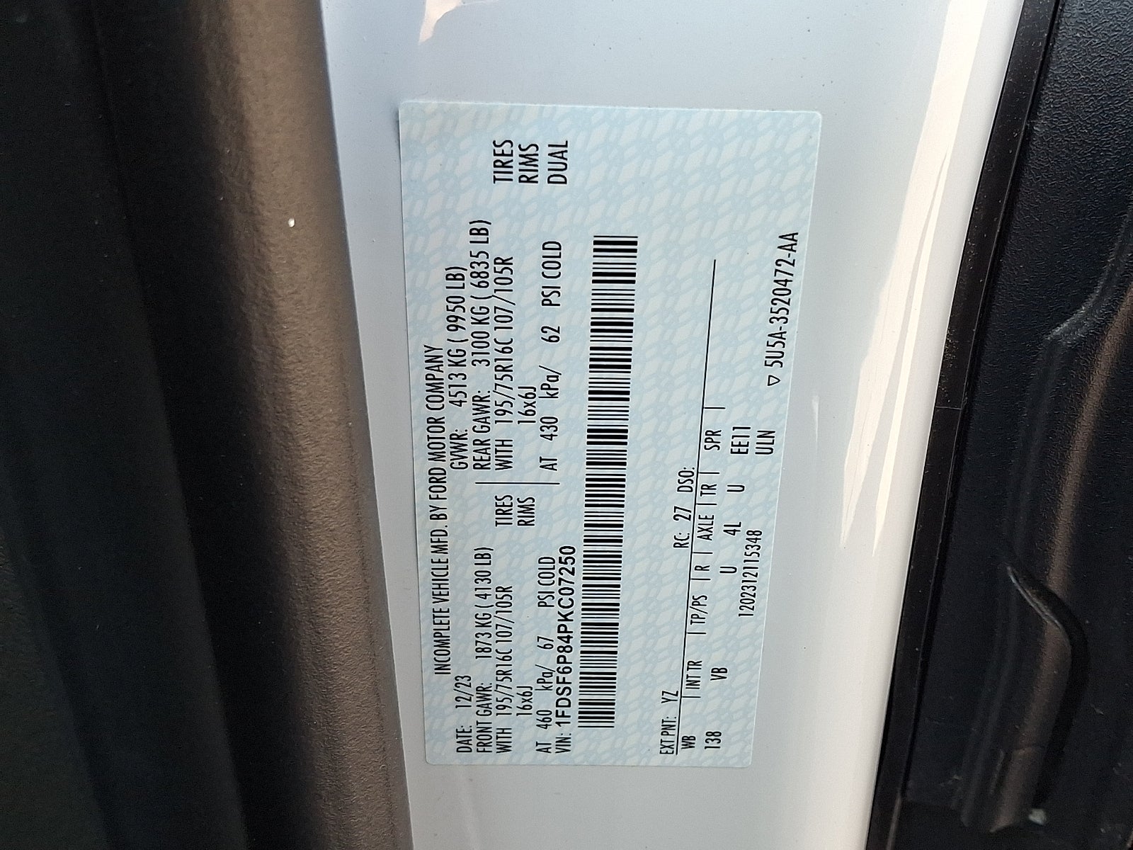 2023 Ford Transit-350 Cutaway B UTILITY BODY