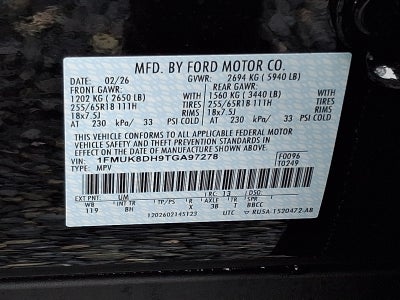 2026 Ford Explorer Active w/200A Pkg
