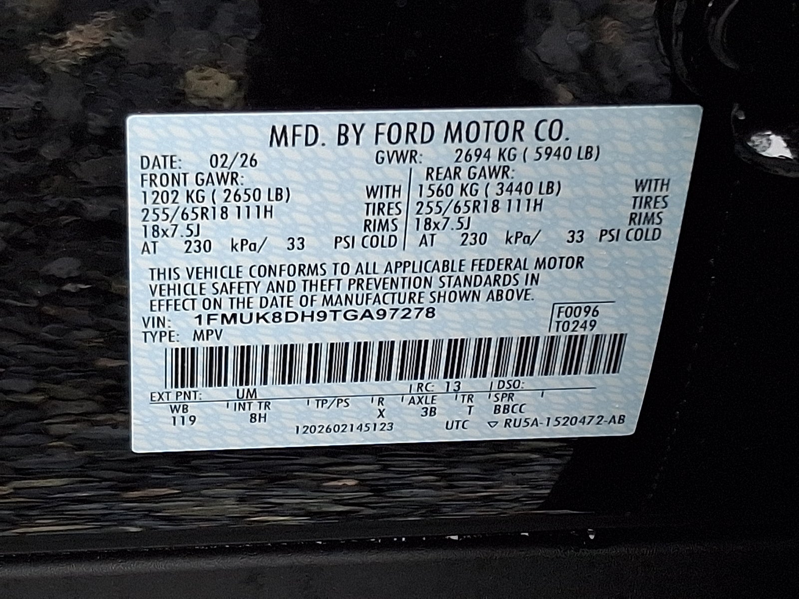 2026 Ford Explorer Active w/200A Pkg