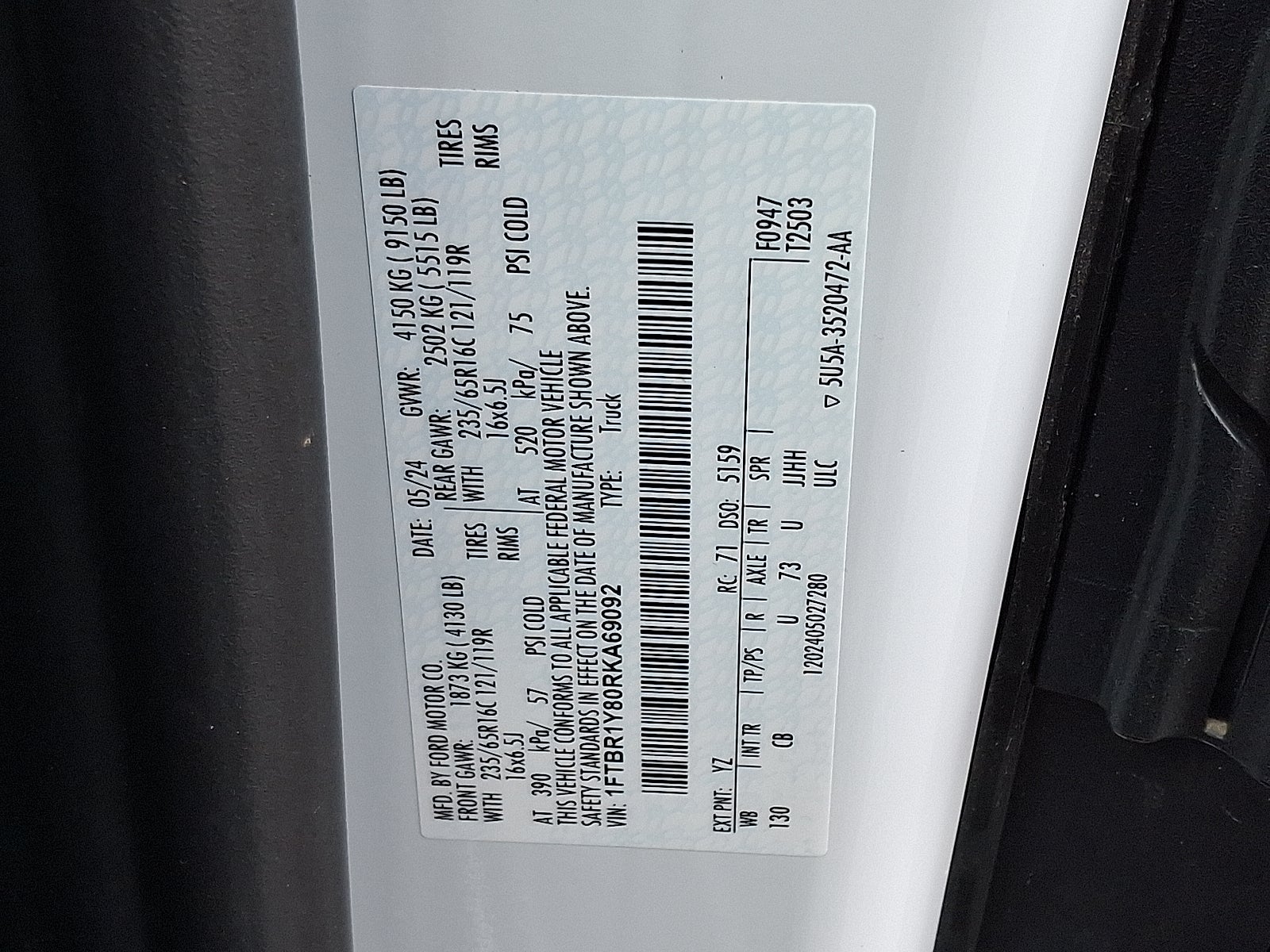 2024 Ford Transit Cargo Van Base