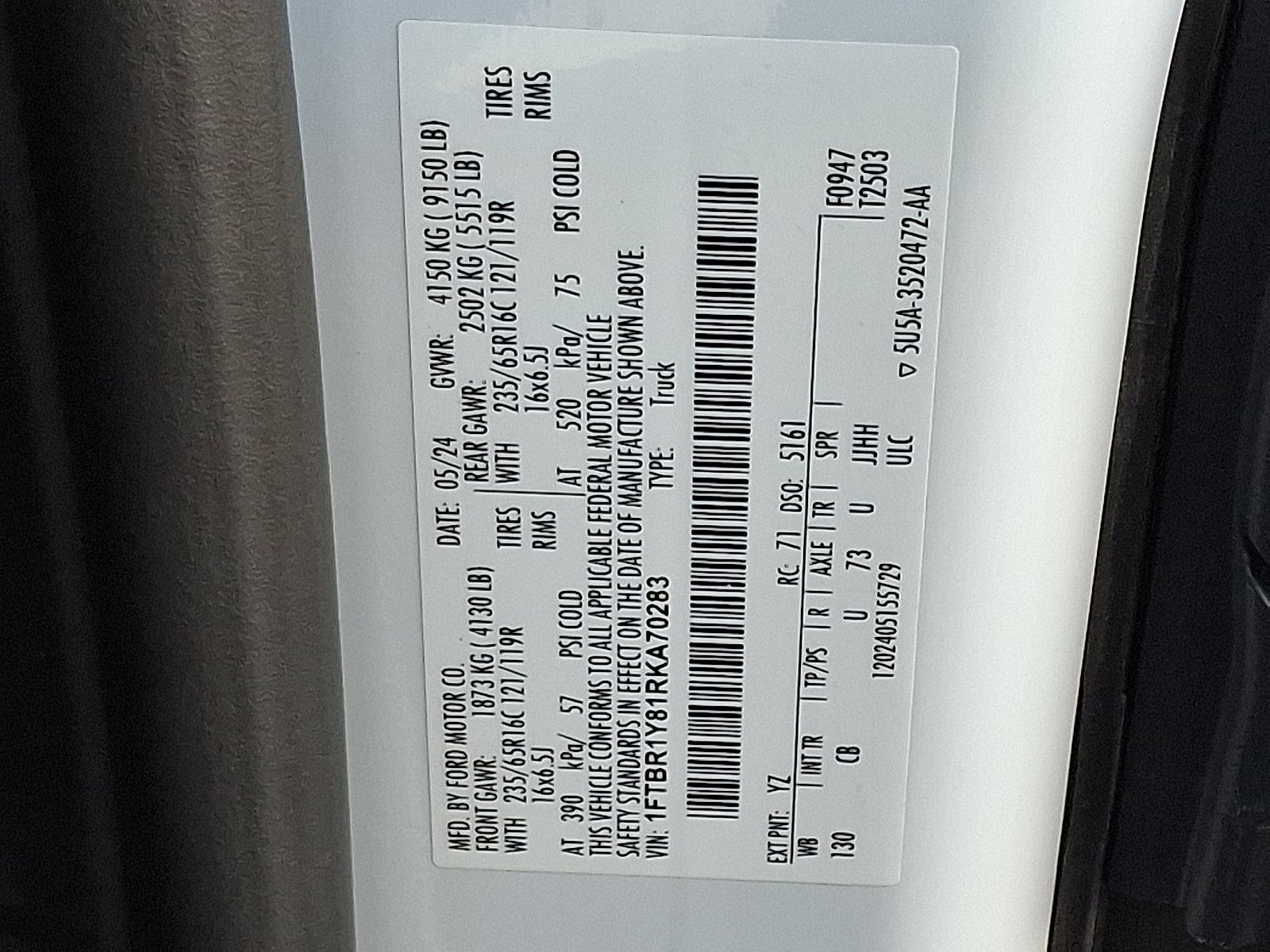 2024 Ford Transit-250 Cargo Van Base