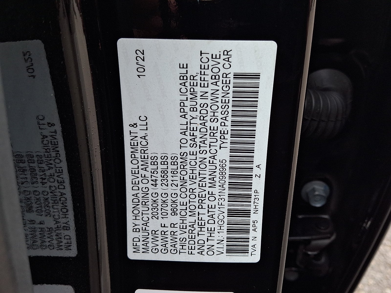2022 Honda Accord Sport
