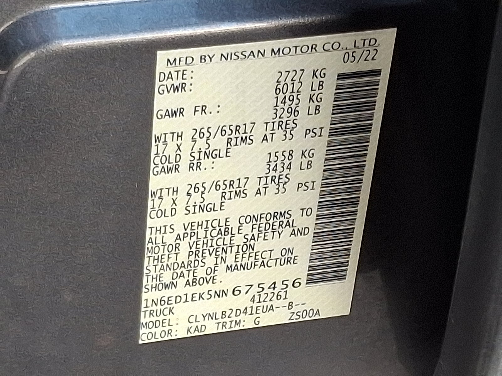 2022 Nissan Frontier Crew Cab SV 4x4