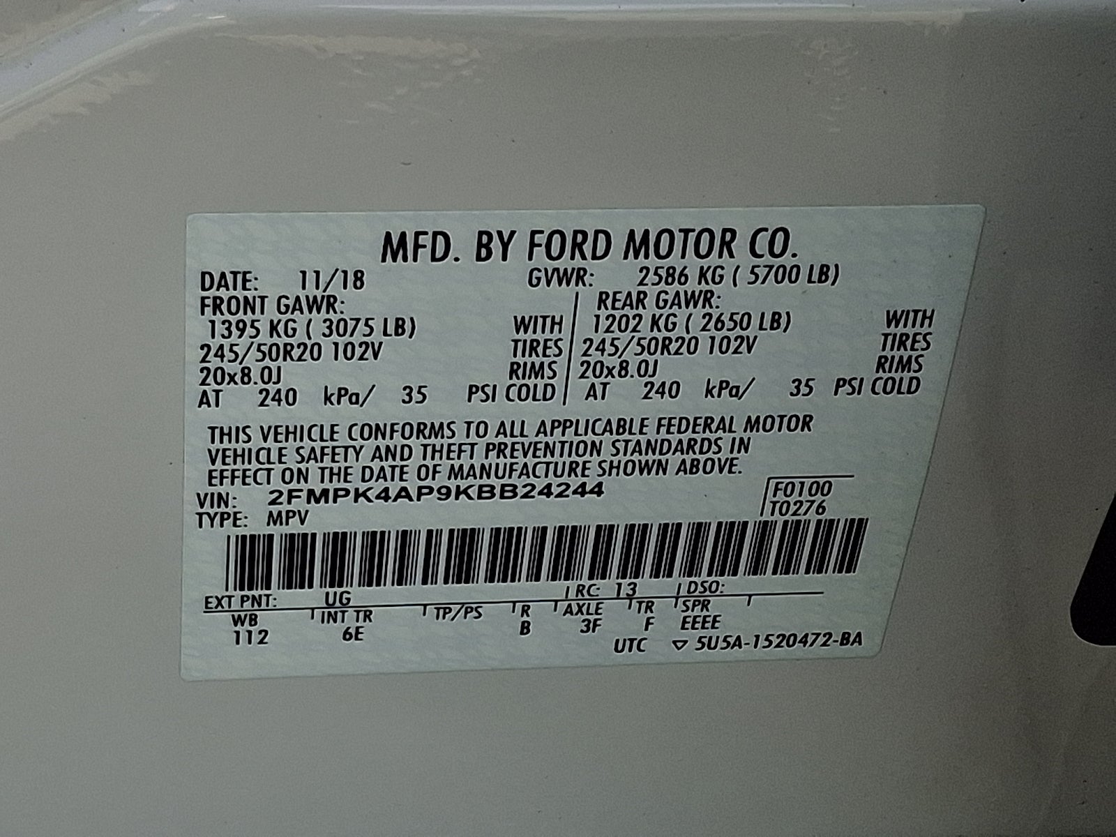 2019 Ford Edge ST