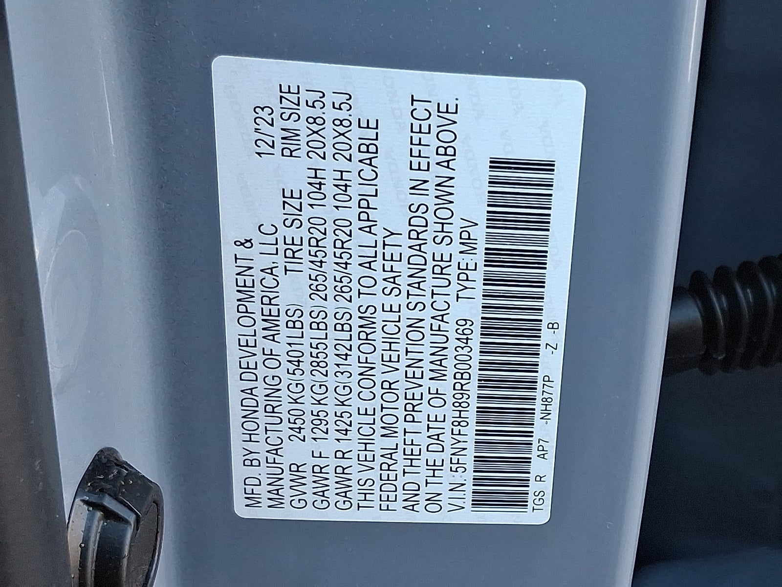 2024 Honda Passport AWD Black