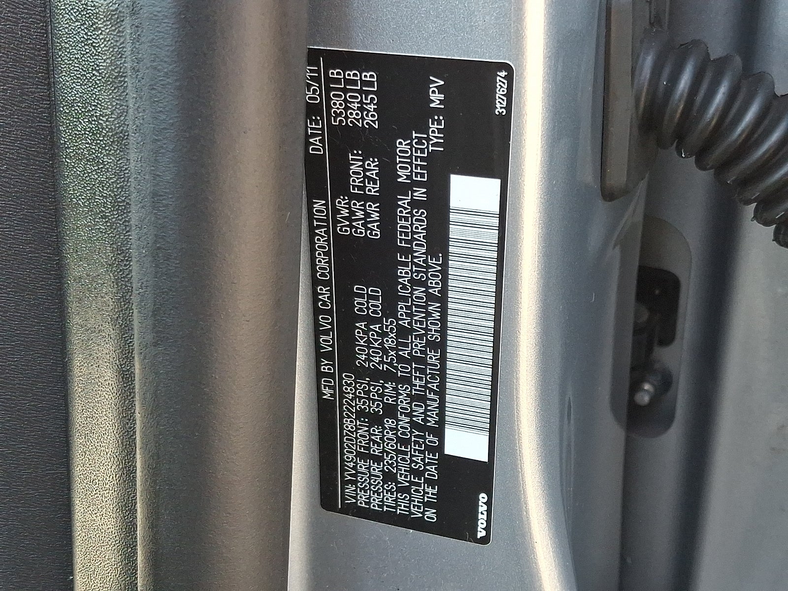 2011 Volvo XC60 T6
